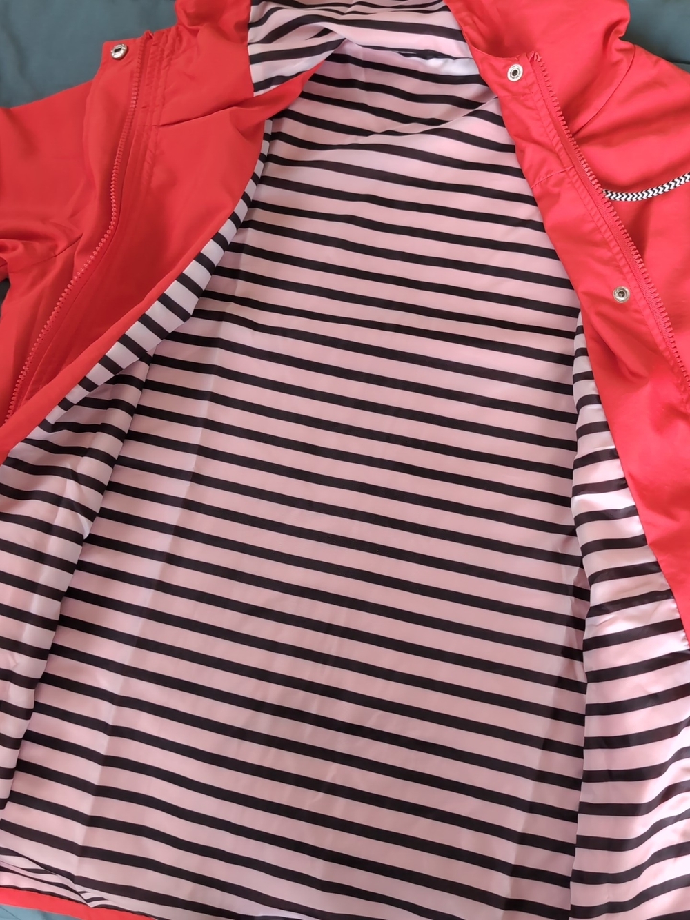 Red Hooded Rain Jacket - Picture 6 of 9